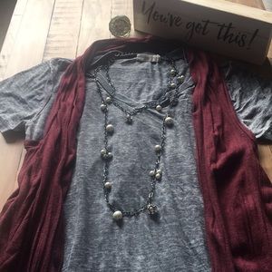 Women’s Burgundy vest from maurices